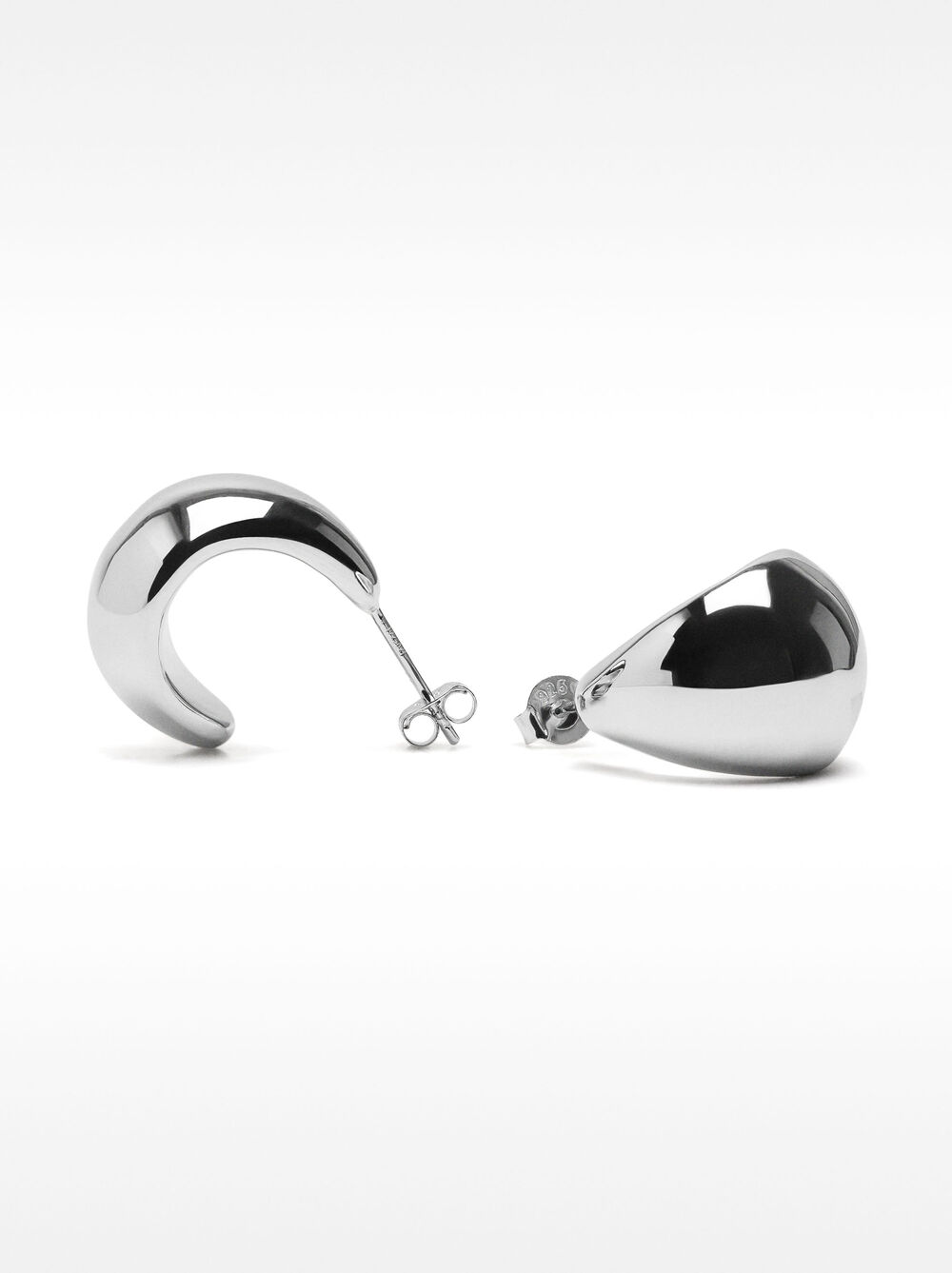 Smooth hoop earrings - 925 sterling silver