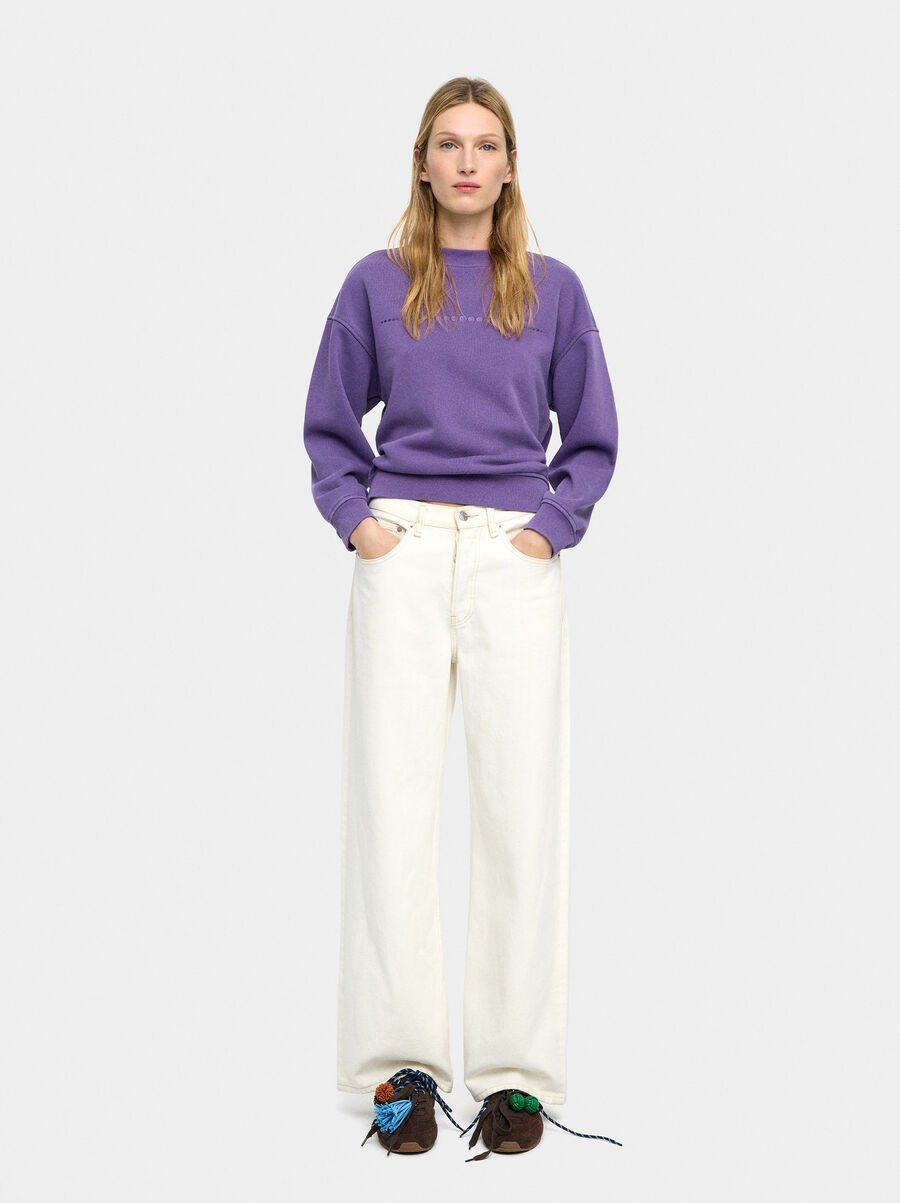 Sudadera de algodón con bordado