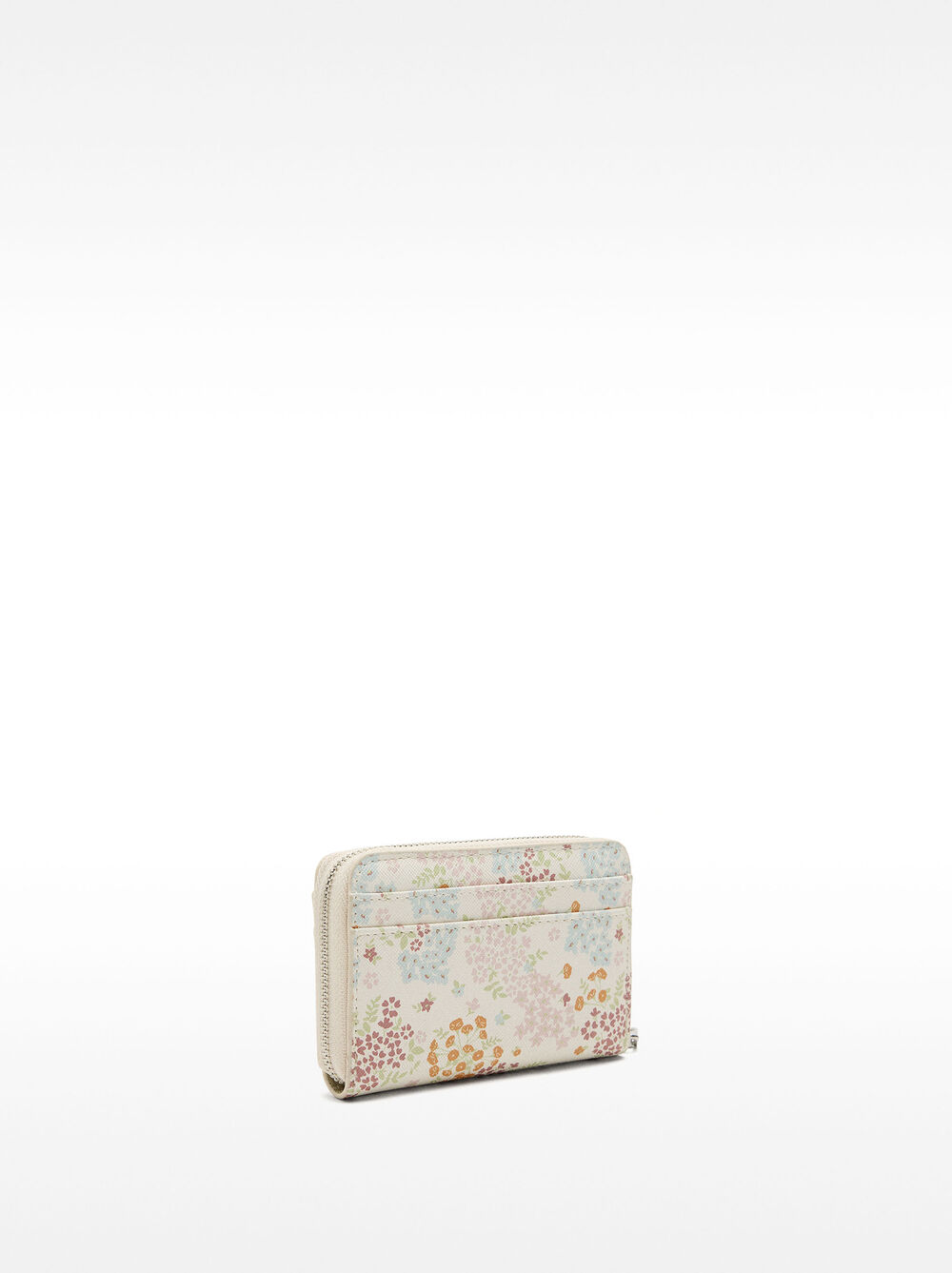Wallet with textured floral print