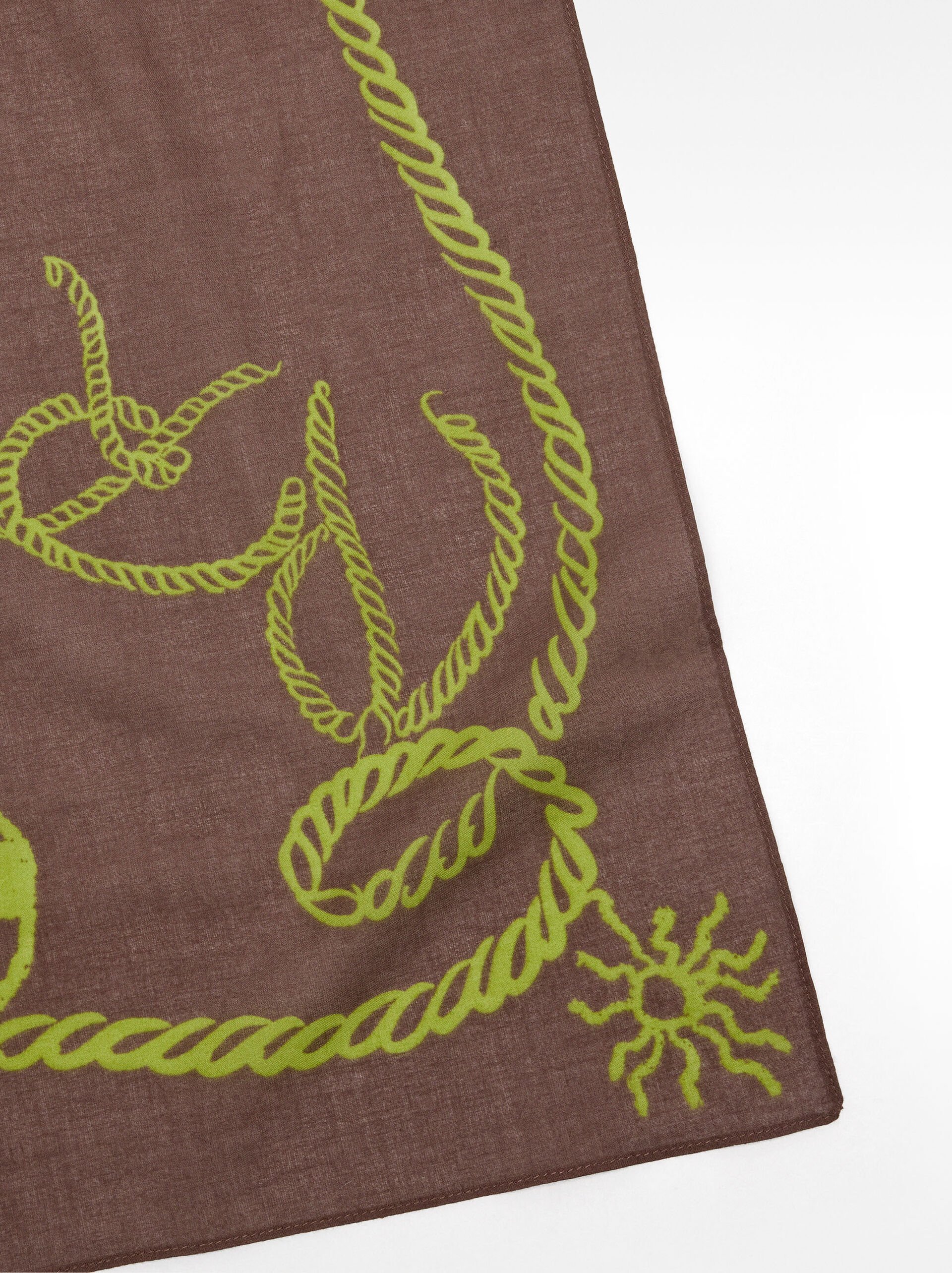 Foulard quadrato stampato 100% cotone image number 1.0