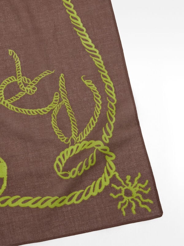Square printed scarf 100% cotton