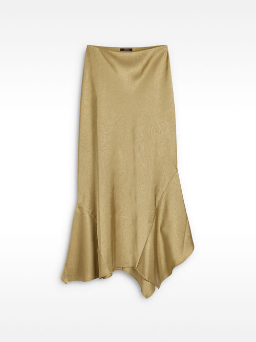 Long skirt with crinkled effect
