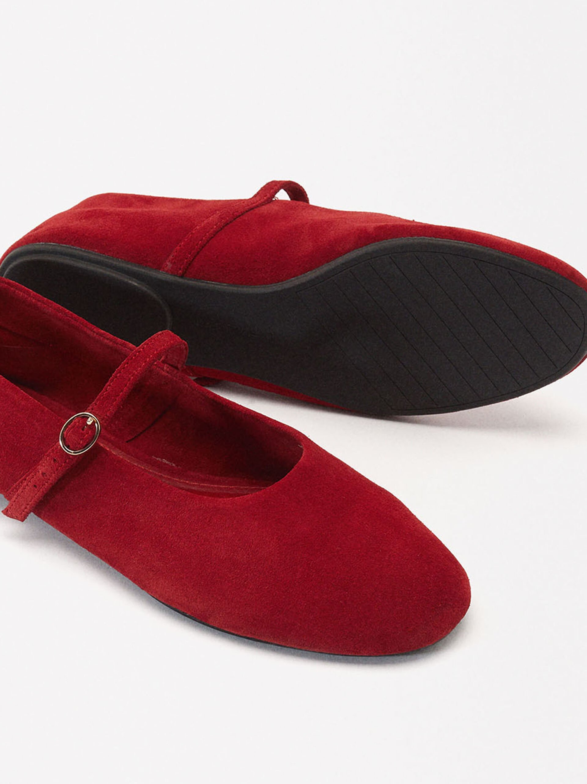 Suede Leather Ballerinas image number 5.0