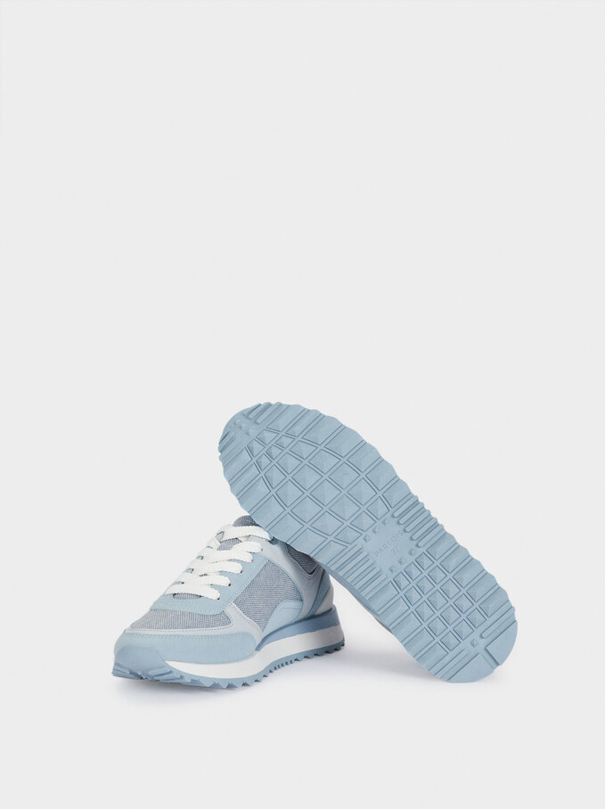 Contrast Sneakers, Blue, hi-res