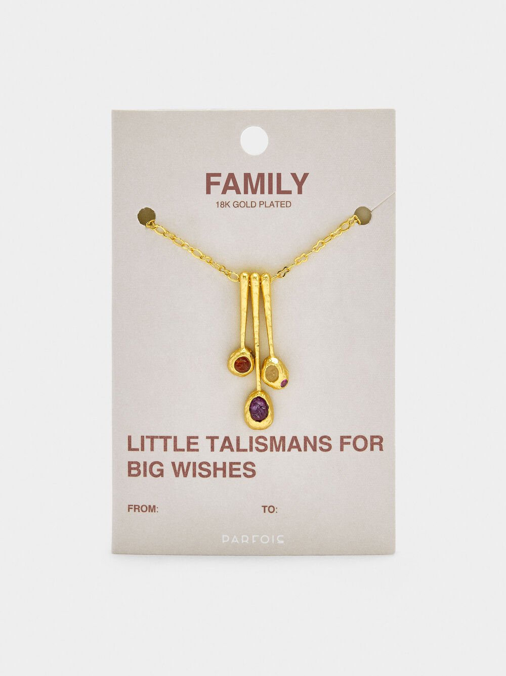 Necklace with bar pendants with stones - 18k gold swim