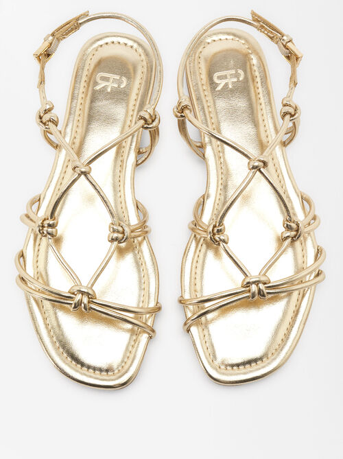 Metallic Flat Sandal Knots