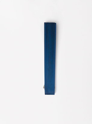 Abanico Bambú Con Perforado, Azul, hi-res