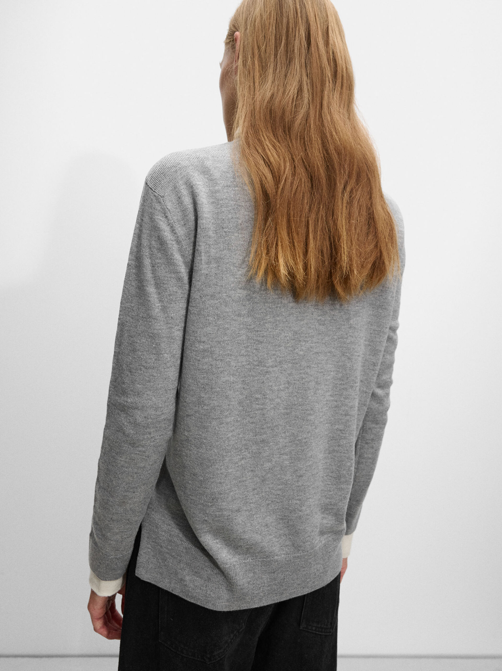 Printed knit sweater image number 3.0