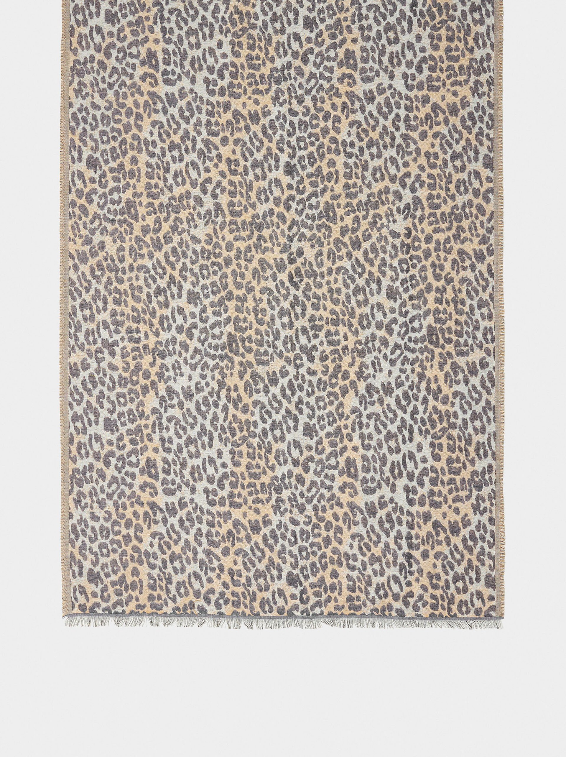 Scarf with animal printed image number 2.0