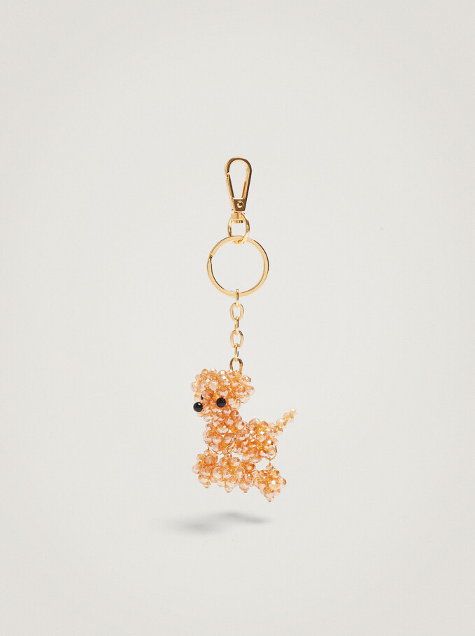 Dog Key Chain, Pink, hi-res