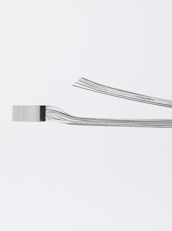Silver Stainless Steel Earrings, Silver, hi-res