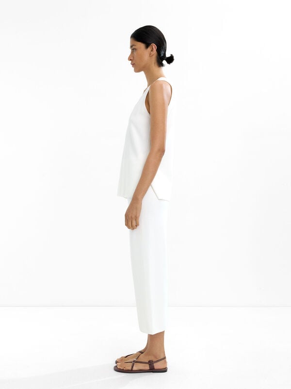 Cropped knit pants