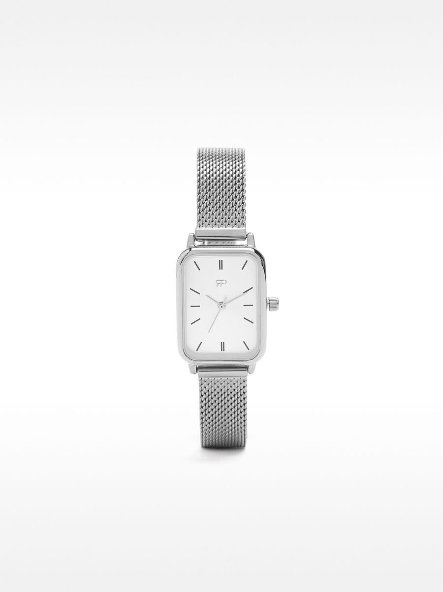 Watch with stainless steel mesh strap