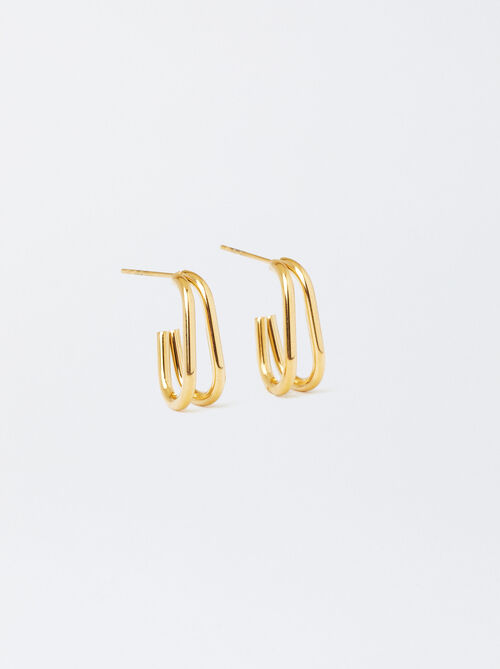 Golden Stainless Steel Earrings