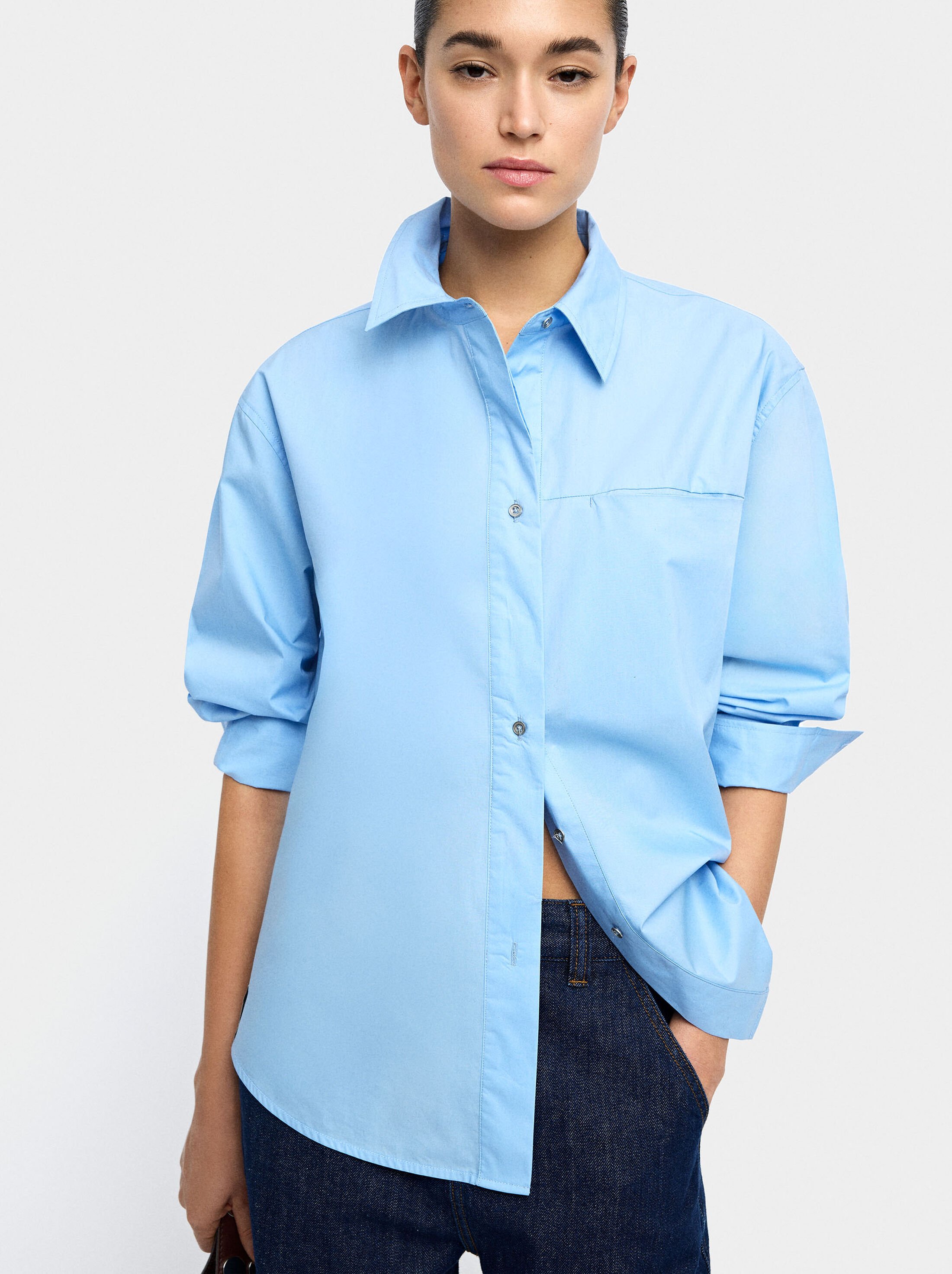 Long-sleeve shirt with 100% cotton image number 1.0