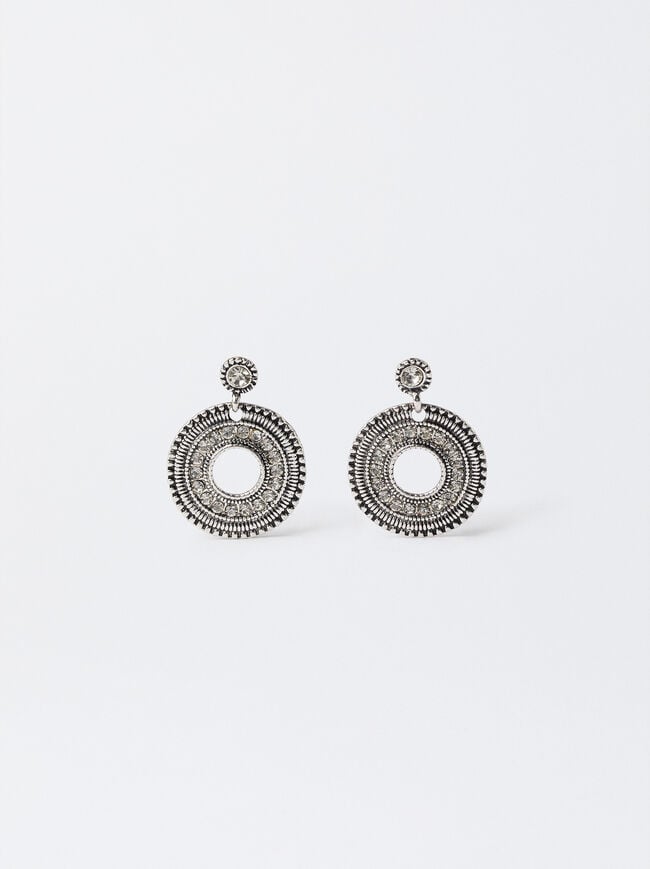 Medium Rhinestone Earrings image number 0.0