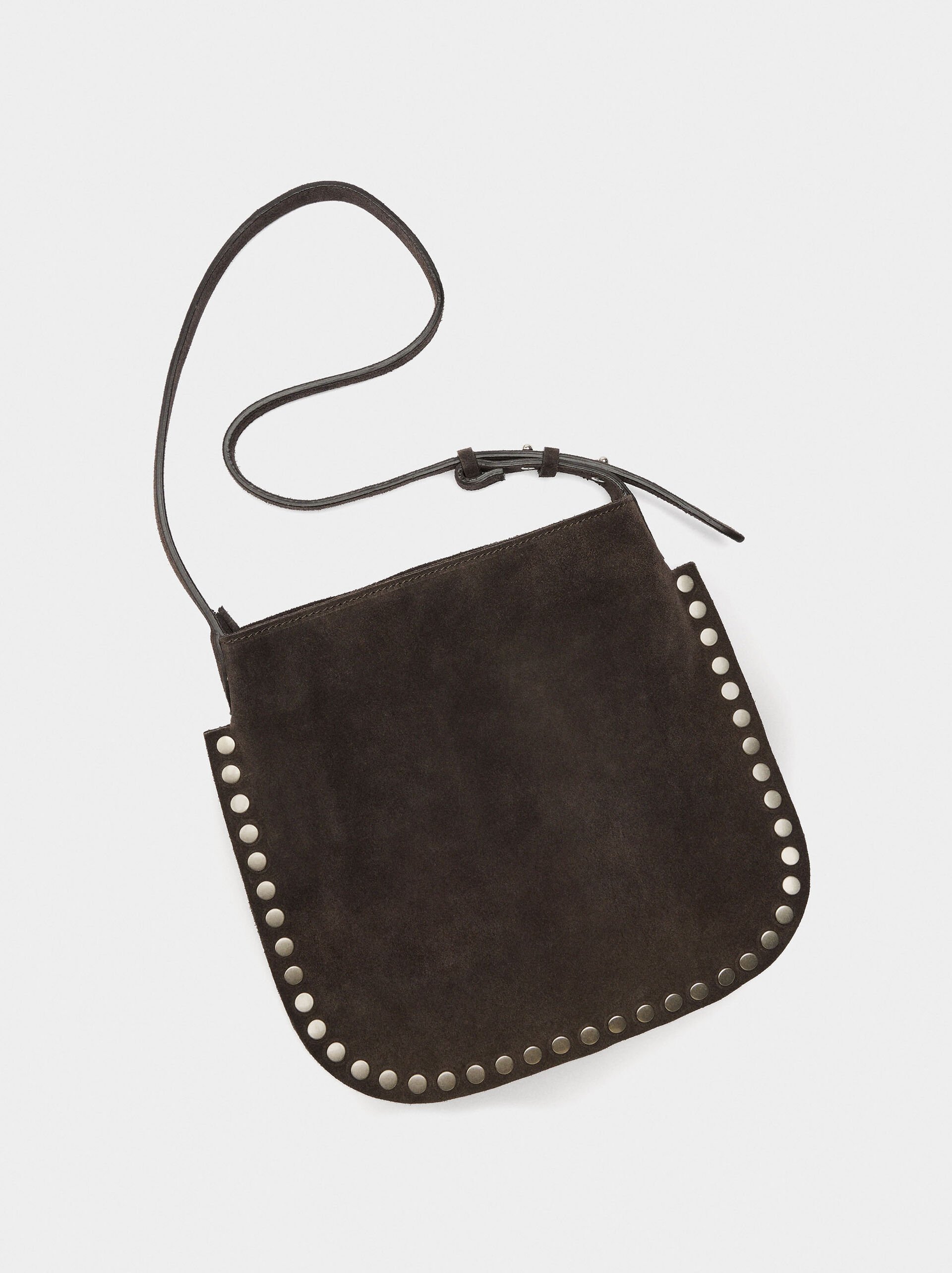 Sac bandoulière en cuir avec clous image number 5.0