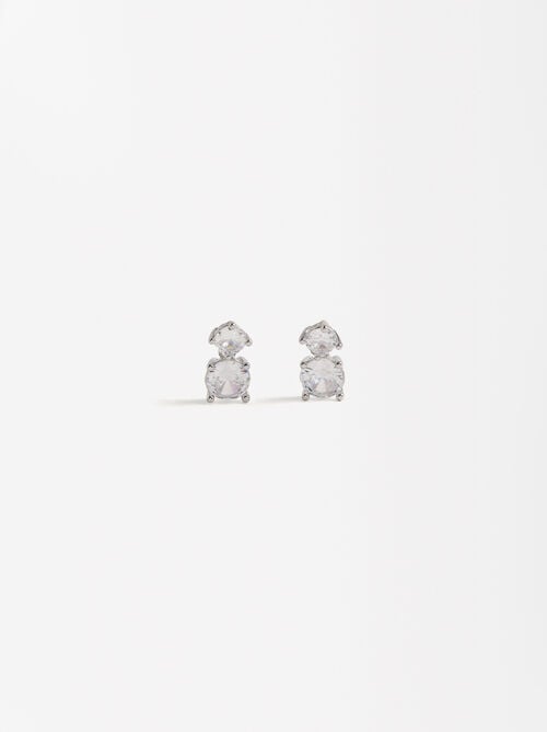 Pendientes cortos con circonitas