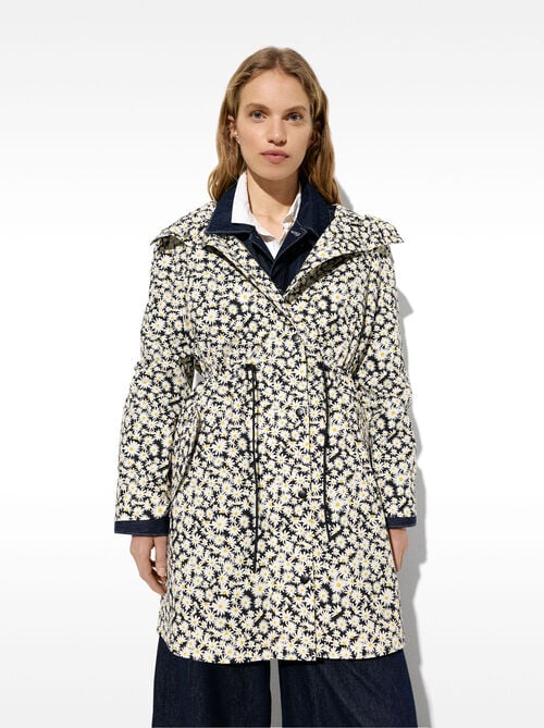 Daisy print parka