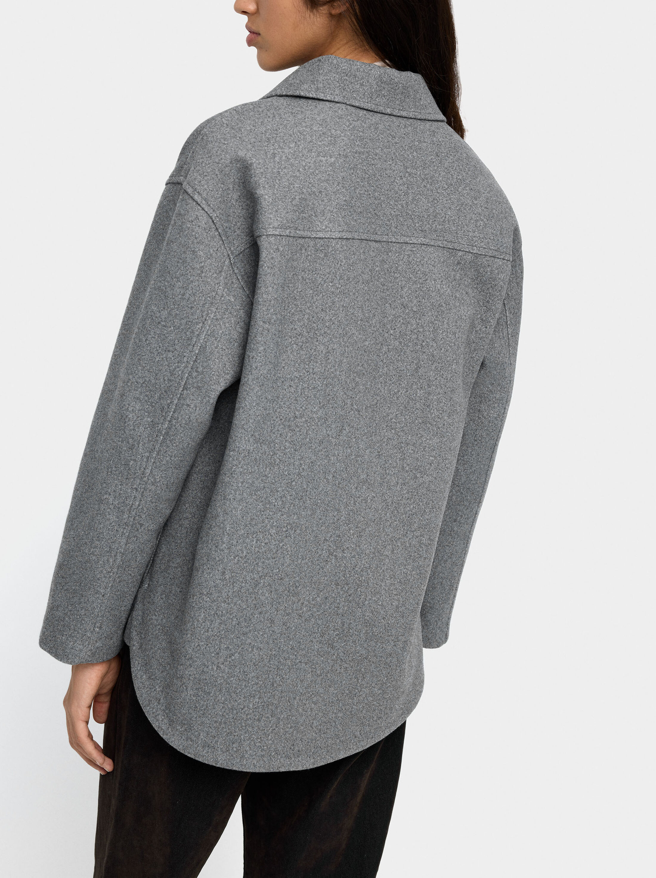 Overshirt with lapels image number 3.0