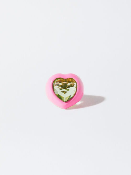Online Exclusive - Enameled Heart Ring