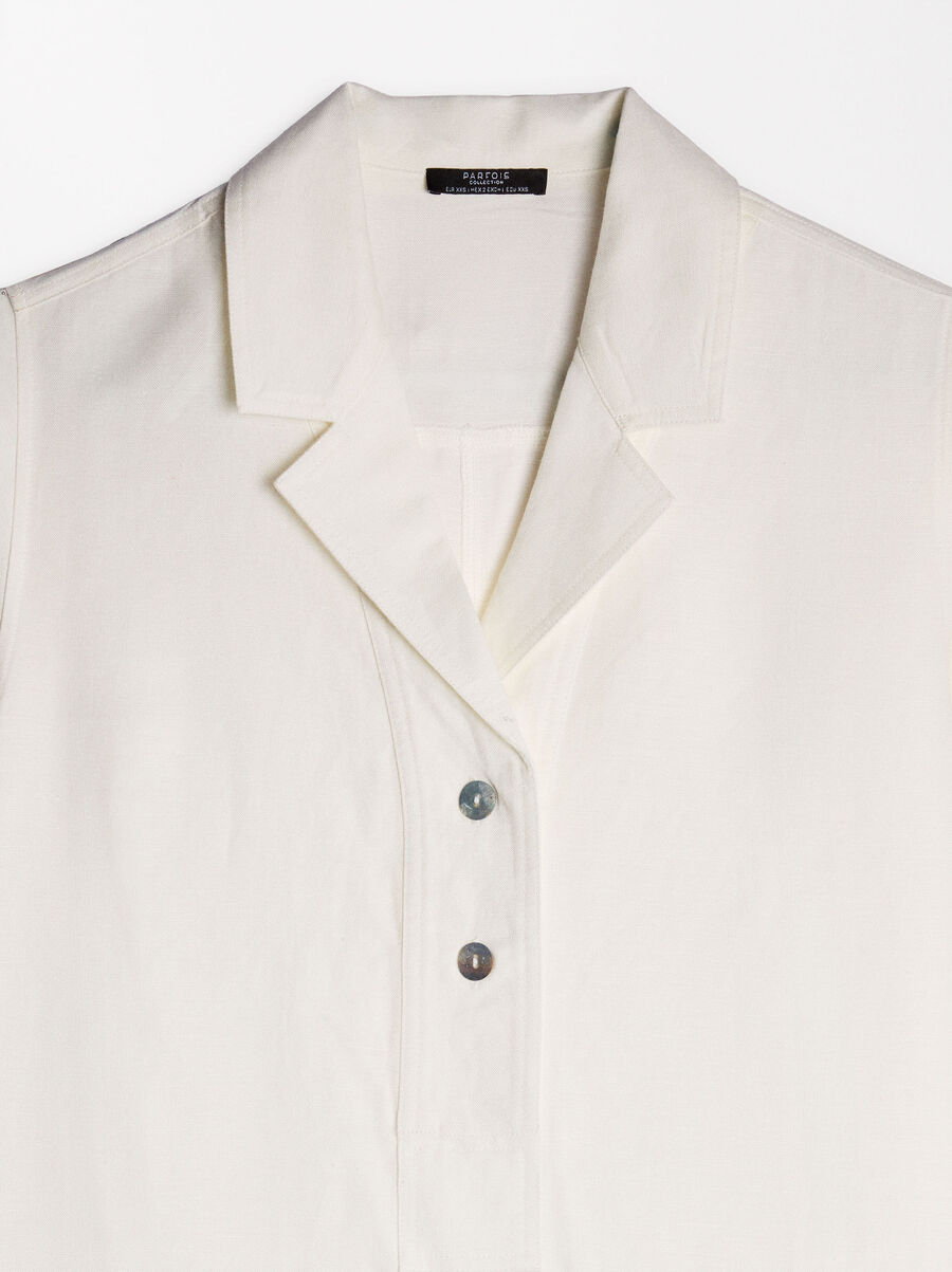 Shirt dress with linen