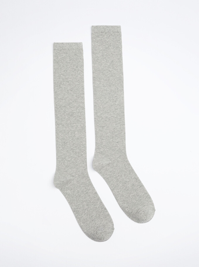 Socken Aus 100 % Baumwolle, Grau, hi-res