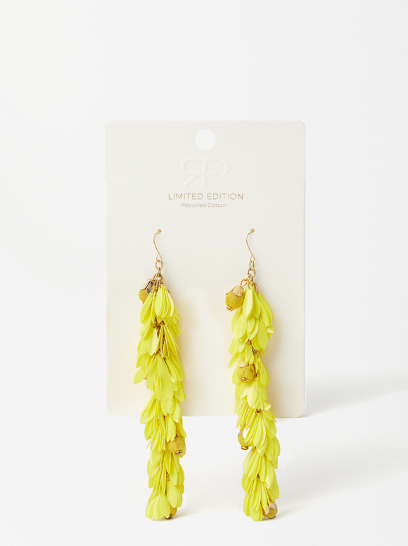 Long Petal Earrings - Limited Edition, Yellow, hi-res