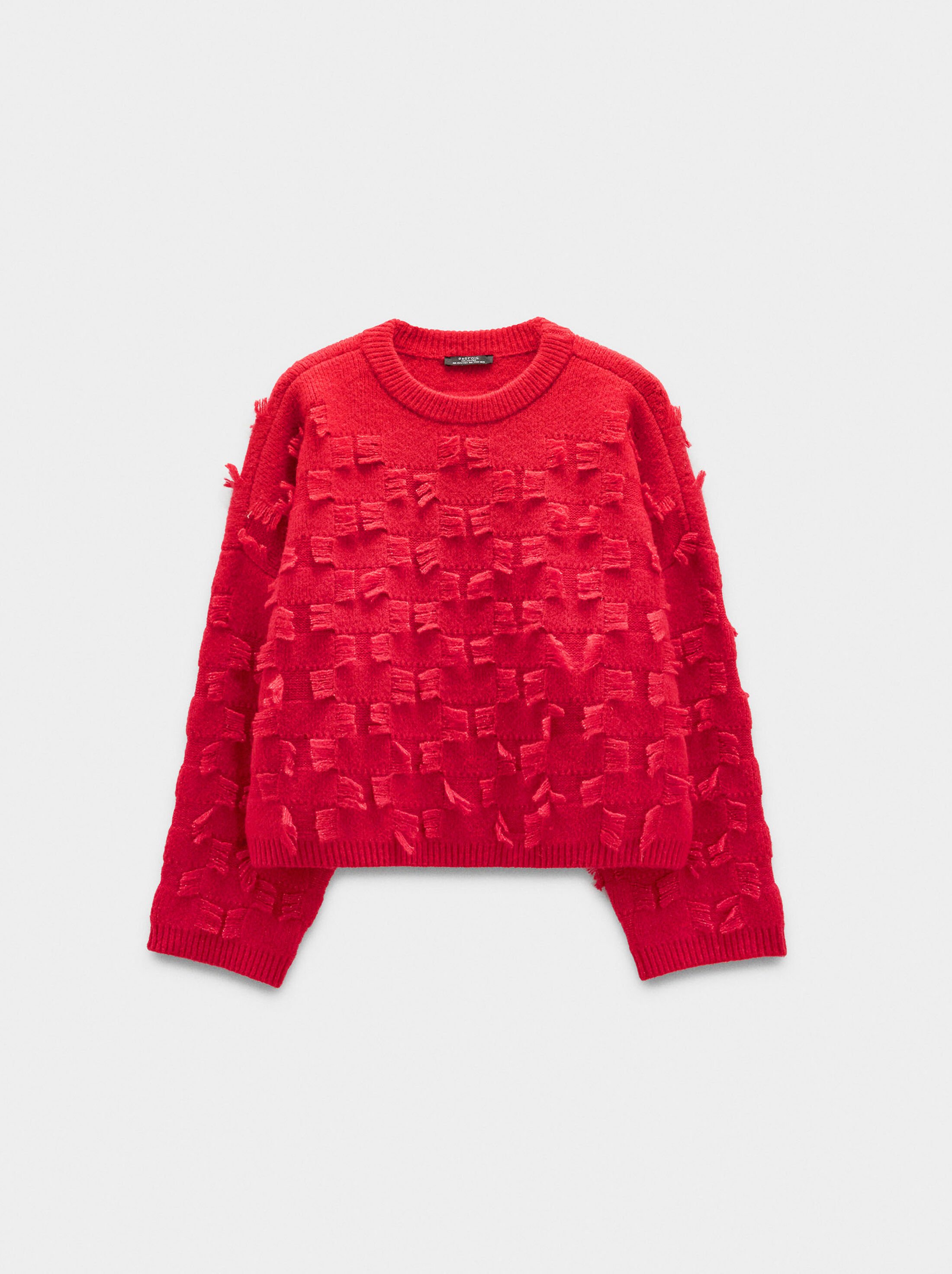 Knitted jumper with fringes image number 4.0