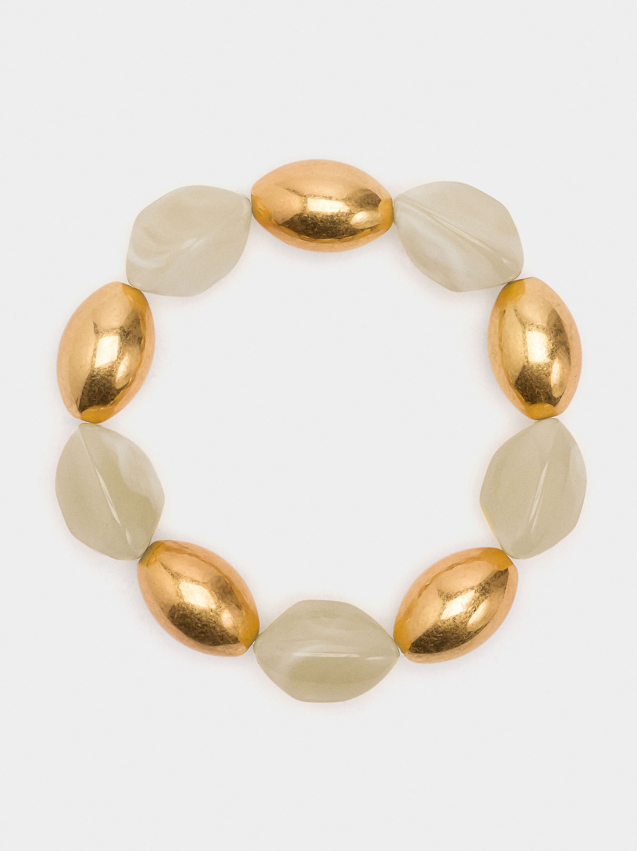 Elastic bracelet with oval beads image number 1.0