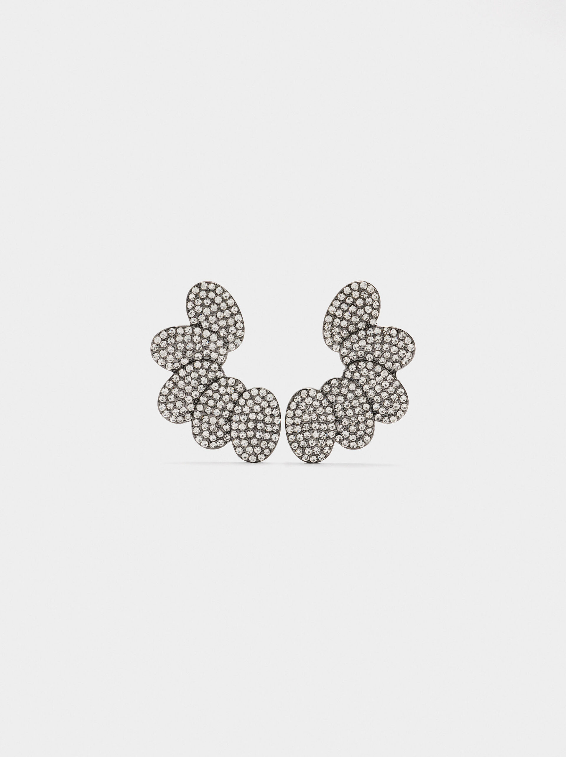 Boucles d'oreilles maxi en argenté image number 0.0