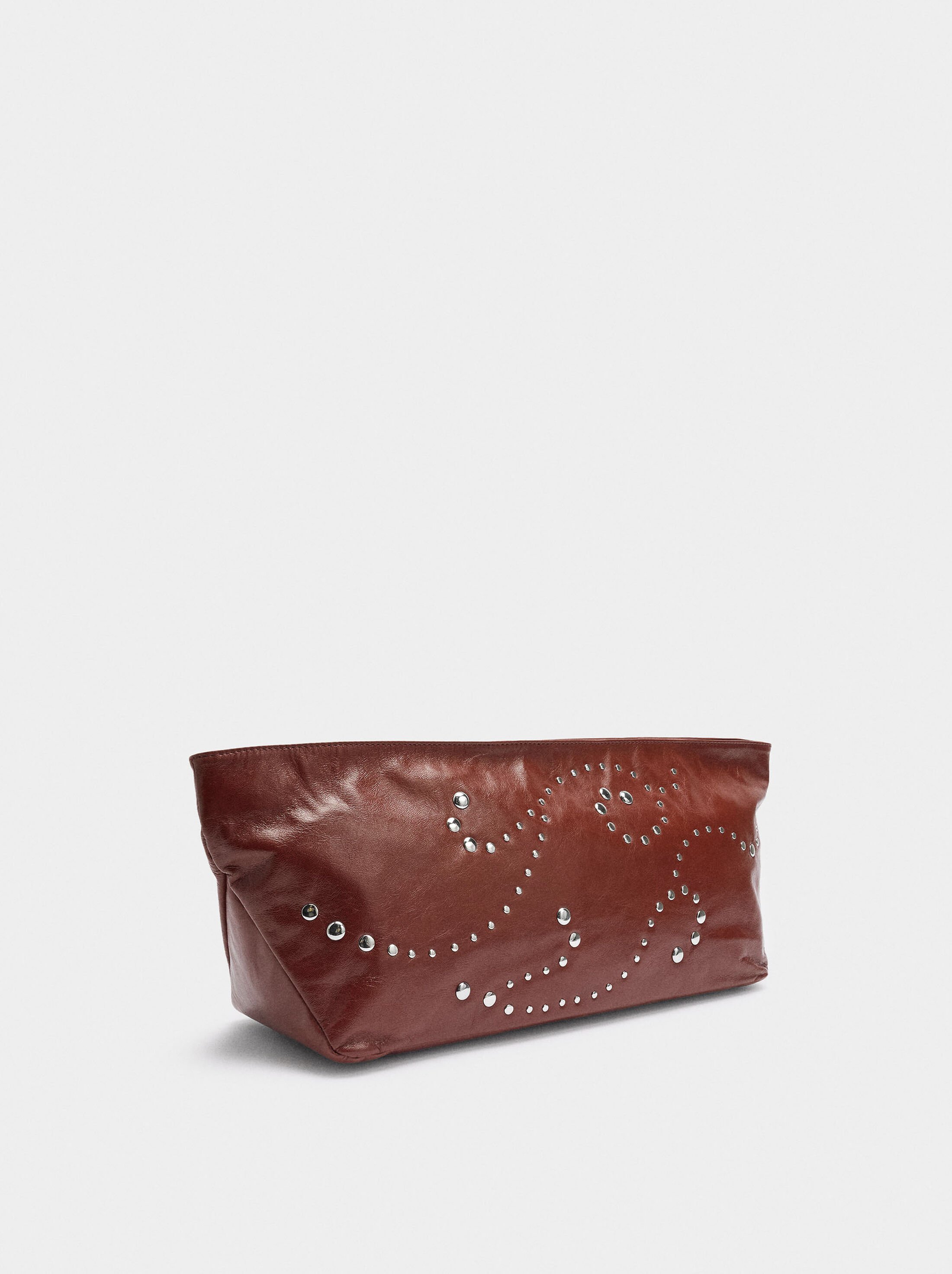 Leather envelope party bag with studs image number 3.0