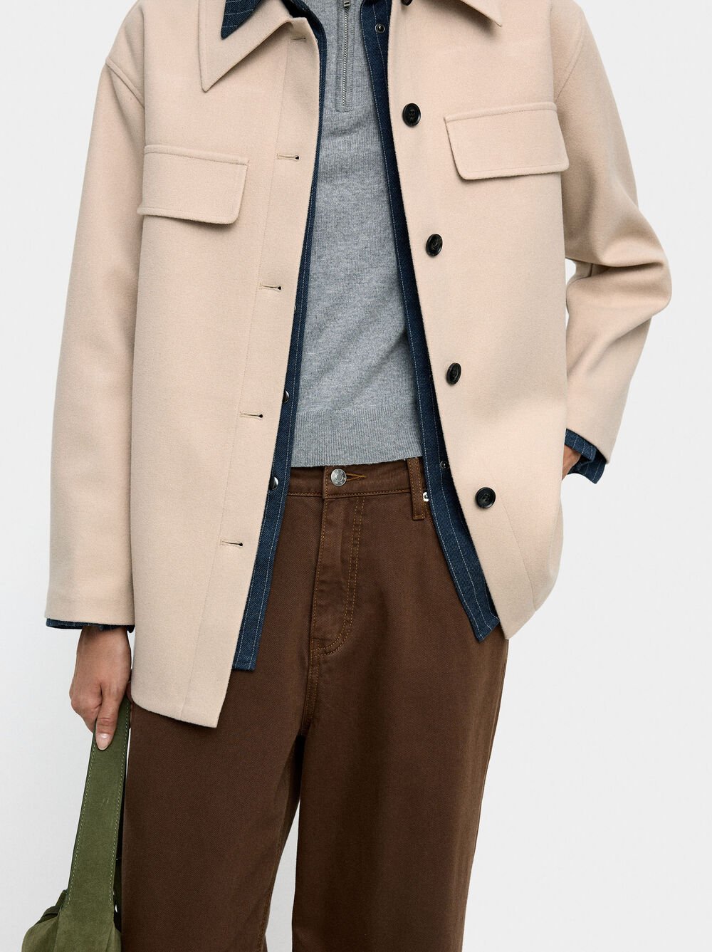 Overshirt with lapels