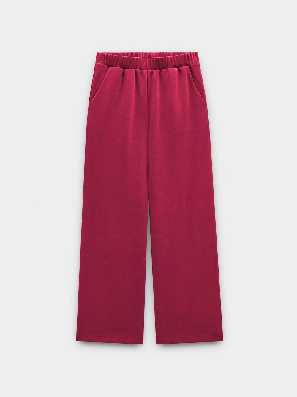 Trousers with elastic waist soft touch