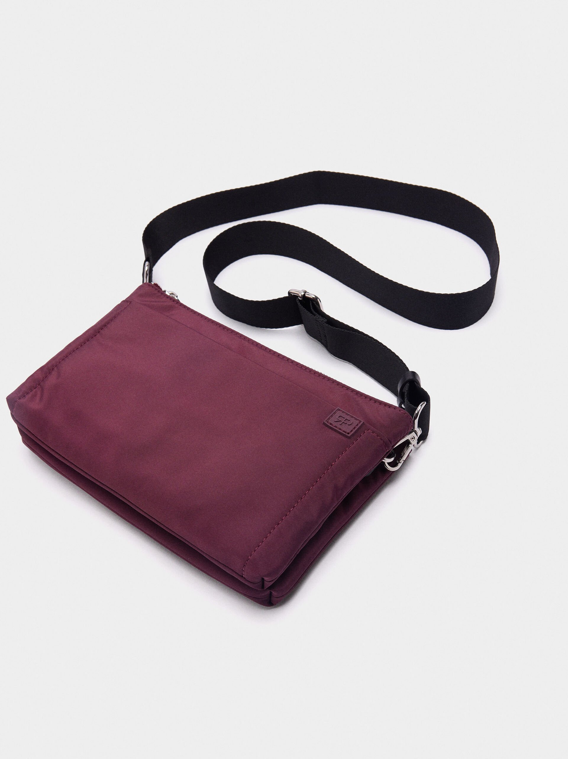 Double crossbody bag in nylon image number 1.0