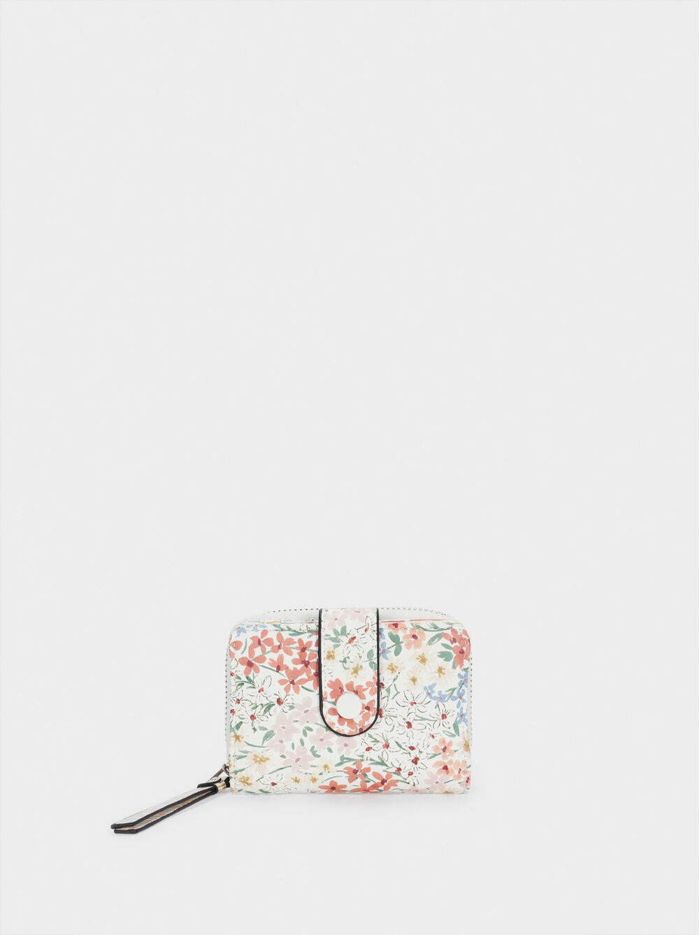Kompakte Brieftasche Mit Blumenprint