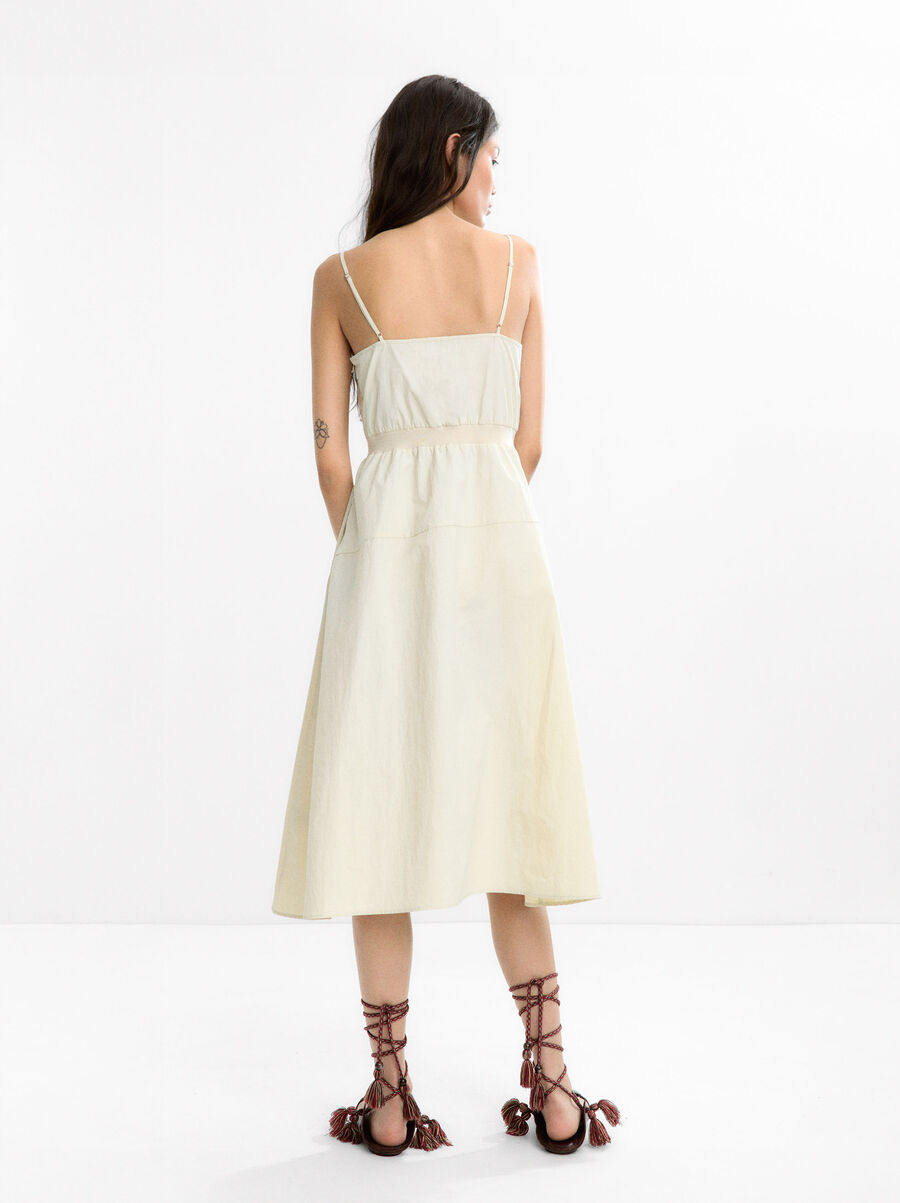 Midi dress with straps