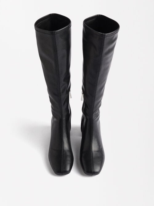 Botas cano alto com tacão