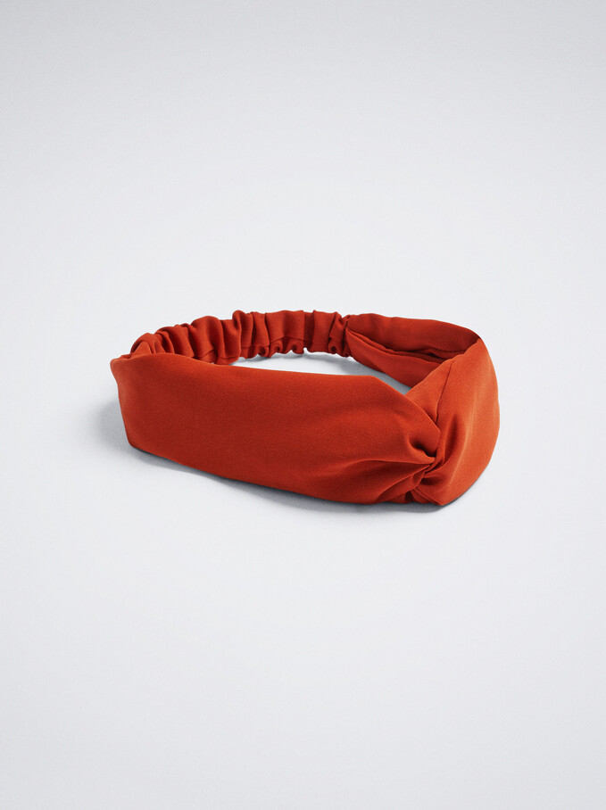 Turban-Style Headband, Brick Red, hi-res