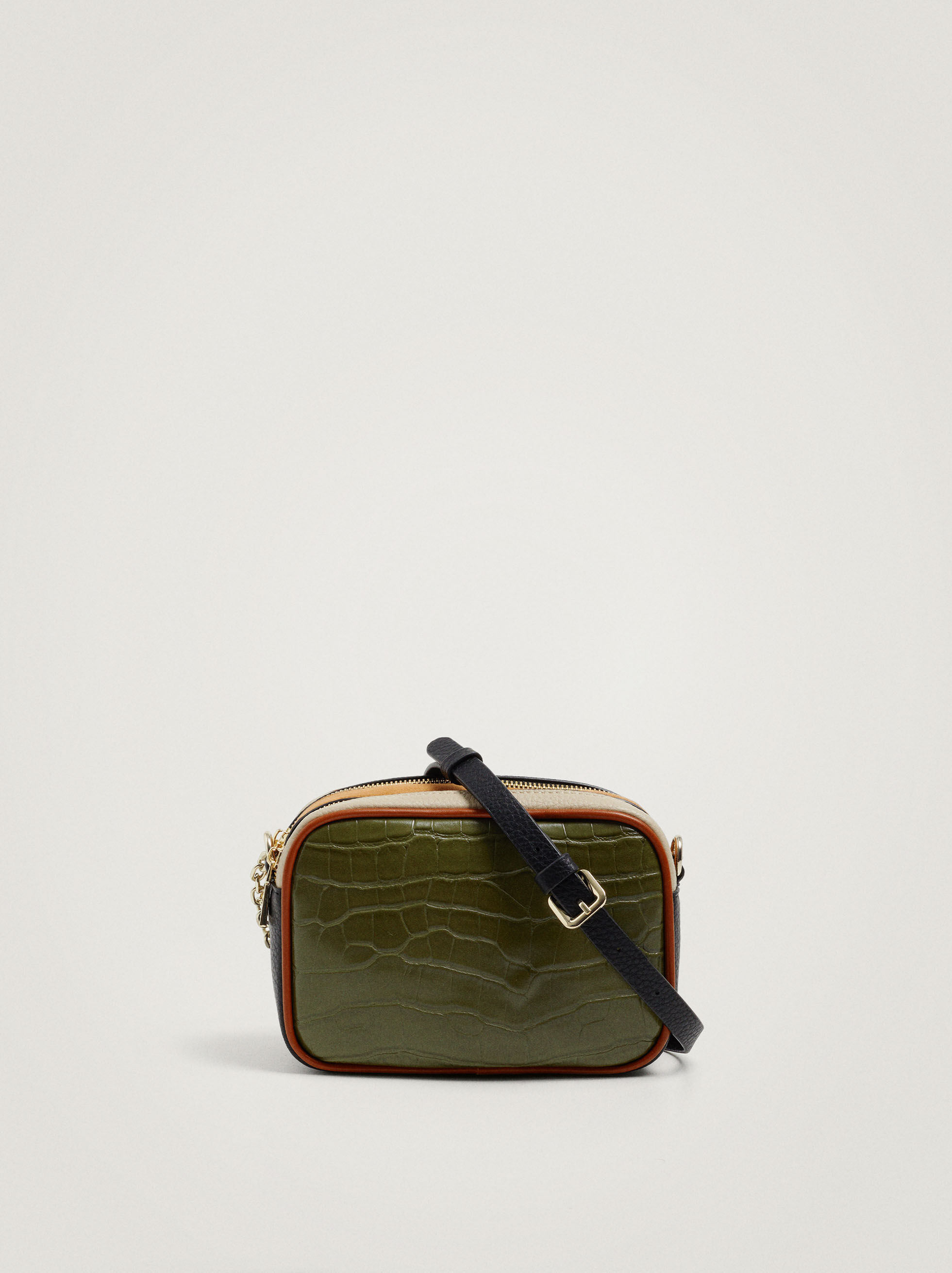 Animal Embossed Crossbody Bag Brown Woman Cross Bags