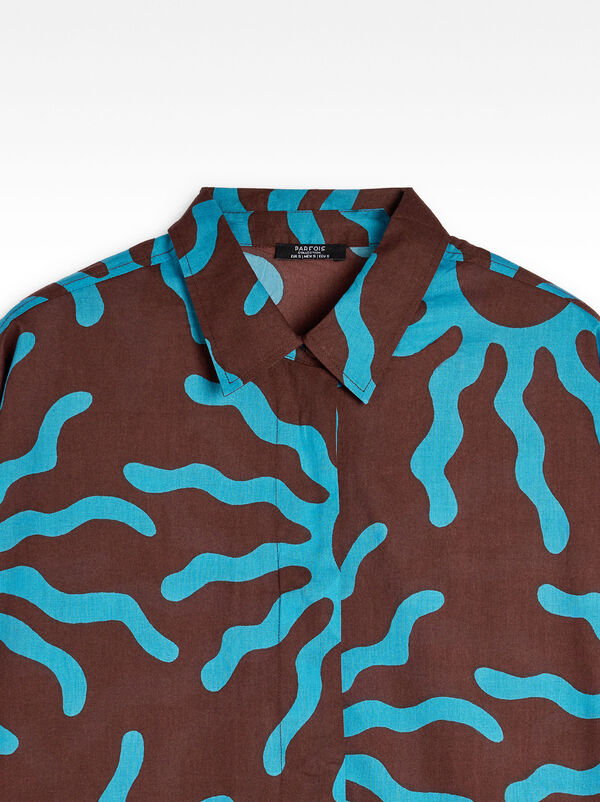 Printed shirtdress 100% cotton