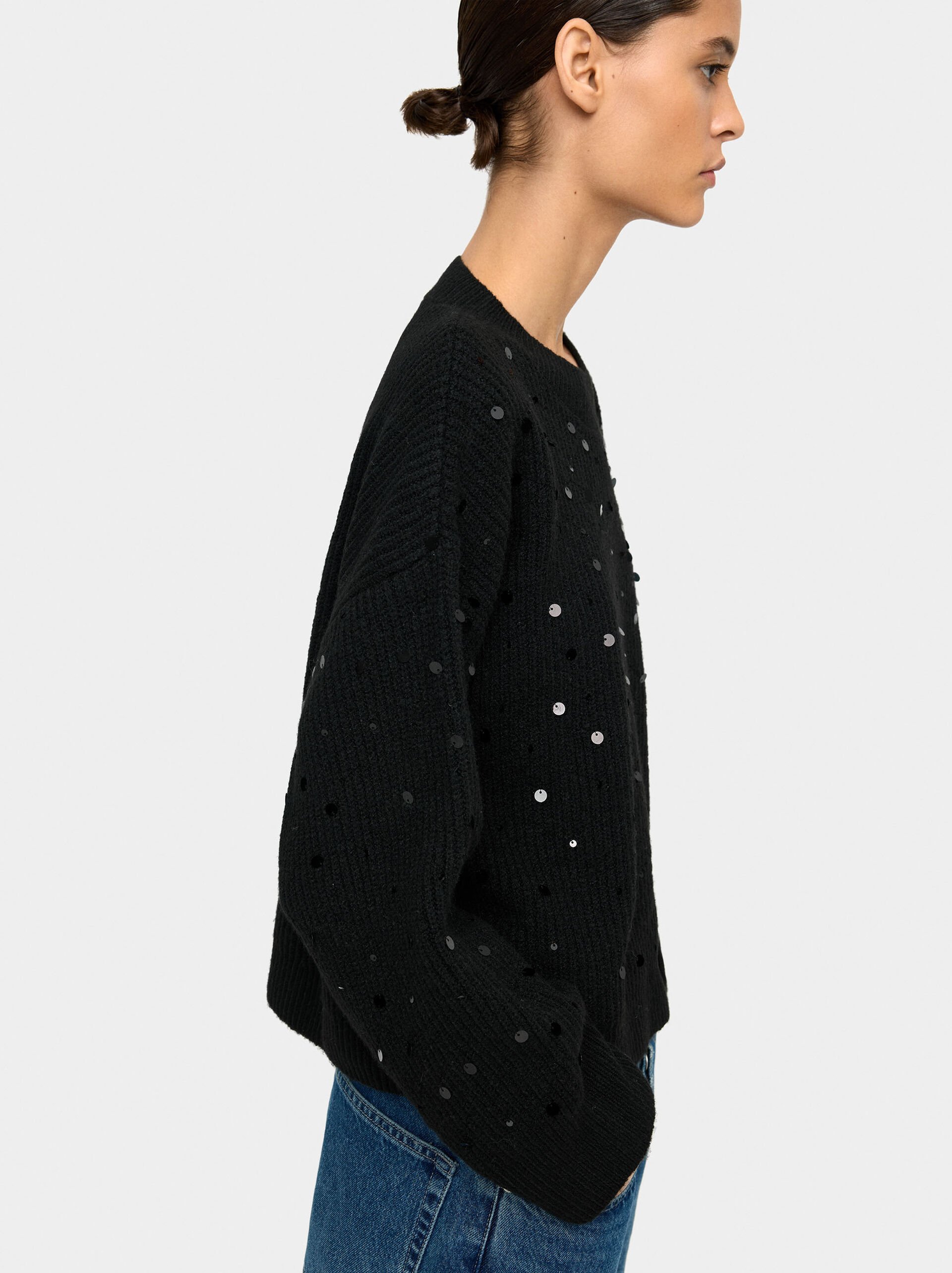 Pull en maille avec sequins image number 3.0