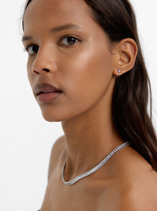Set di collana e orecchini con zircone
