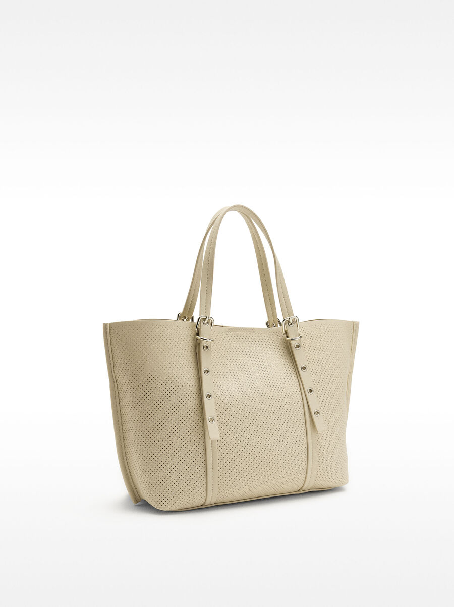 Borsa tote perforata con borsa rimovibile