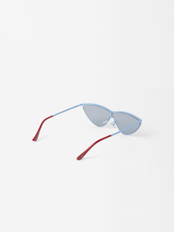 Cat Eye Sunglasses, Blue, hi-res