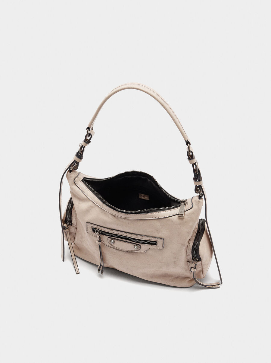 Shoulder bag with aged effect