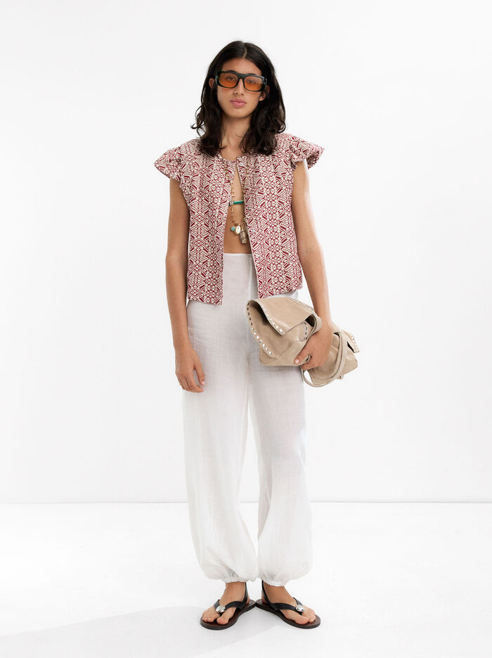 Chaleco jacquard 100% algodón
