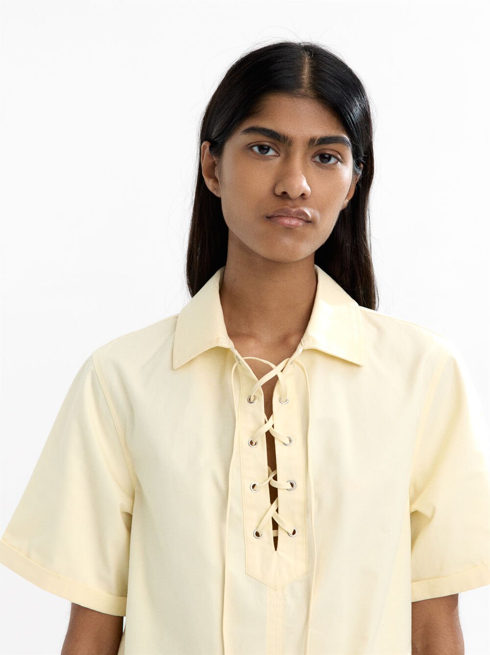 Vestido camiseiro com bolsos 100% algodão