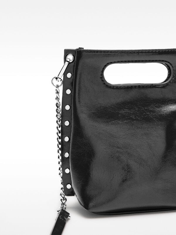 Tote bag with cracked effect