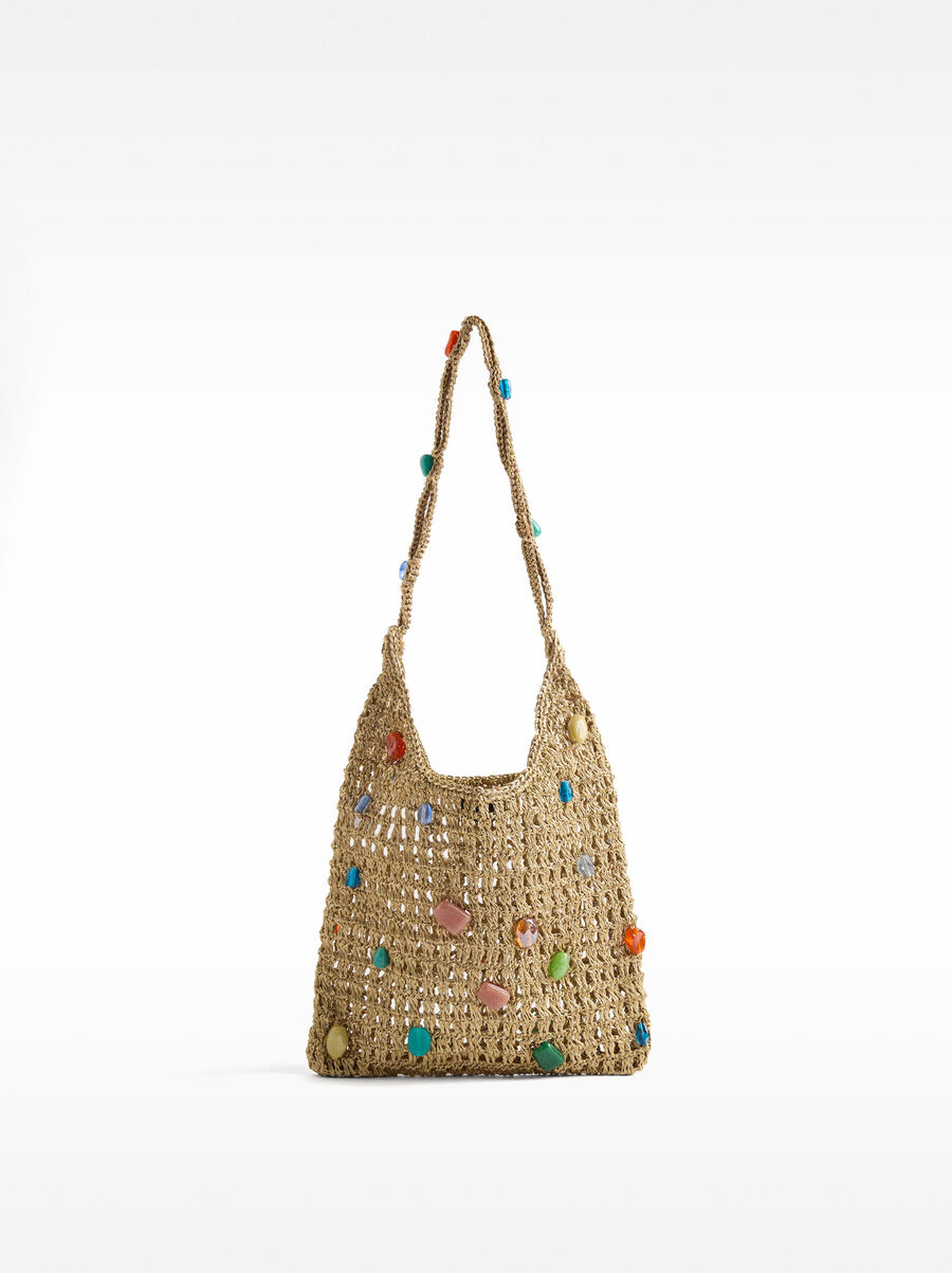 Bolso de punto con aplicaciones 